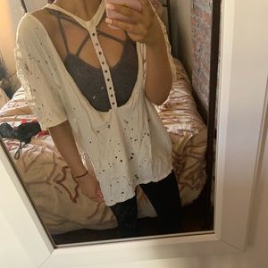 Torn up open front Soft T-shirt